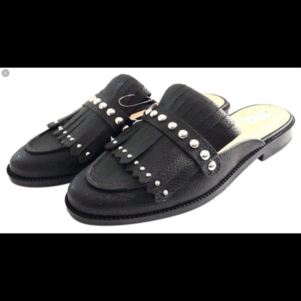 NWT A New Day Black Studded Mules w/Kilties
